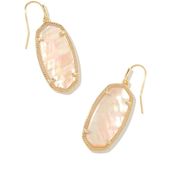 Kendra Scott Elle Drop Earrings for Women Gold Golden Abalone - Picture 1 of 1